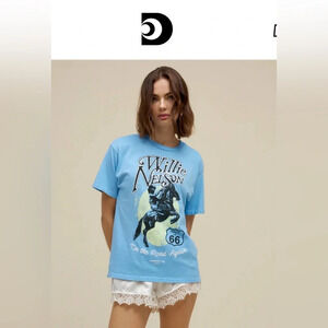 New daydreamer Willie Nelson on the road again tour baby blue T sz S